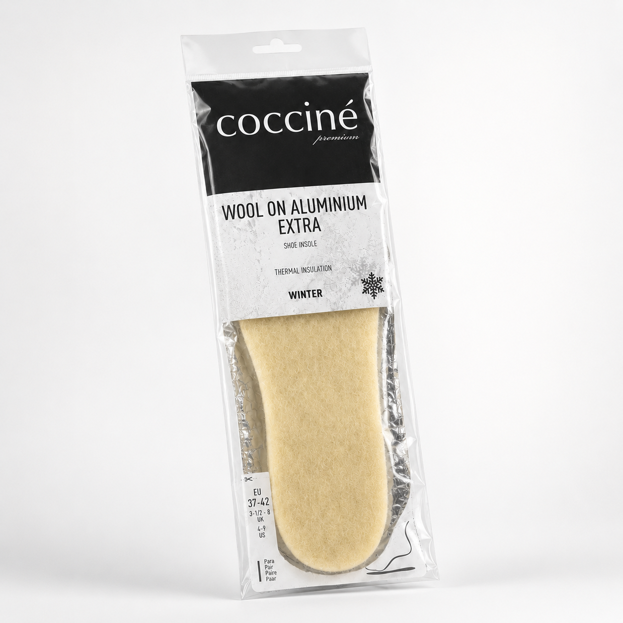 Coccine Branț Aluminium Extra cu Lână (iarnă) - Mărimea 41
