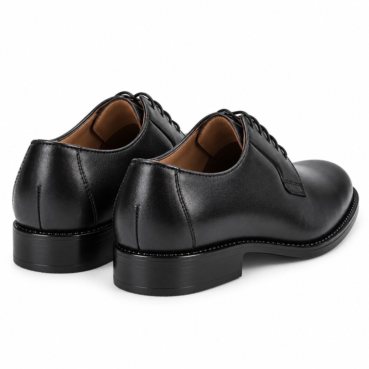 Pantofi Eleganți Bărbați CONHPOL 2809-800B-00P28 Negru Negru – vedere din spate, 3/4