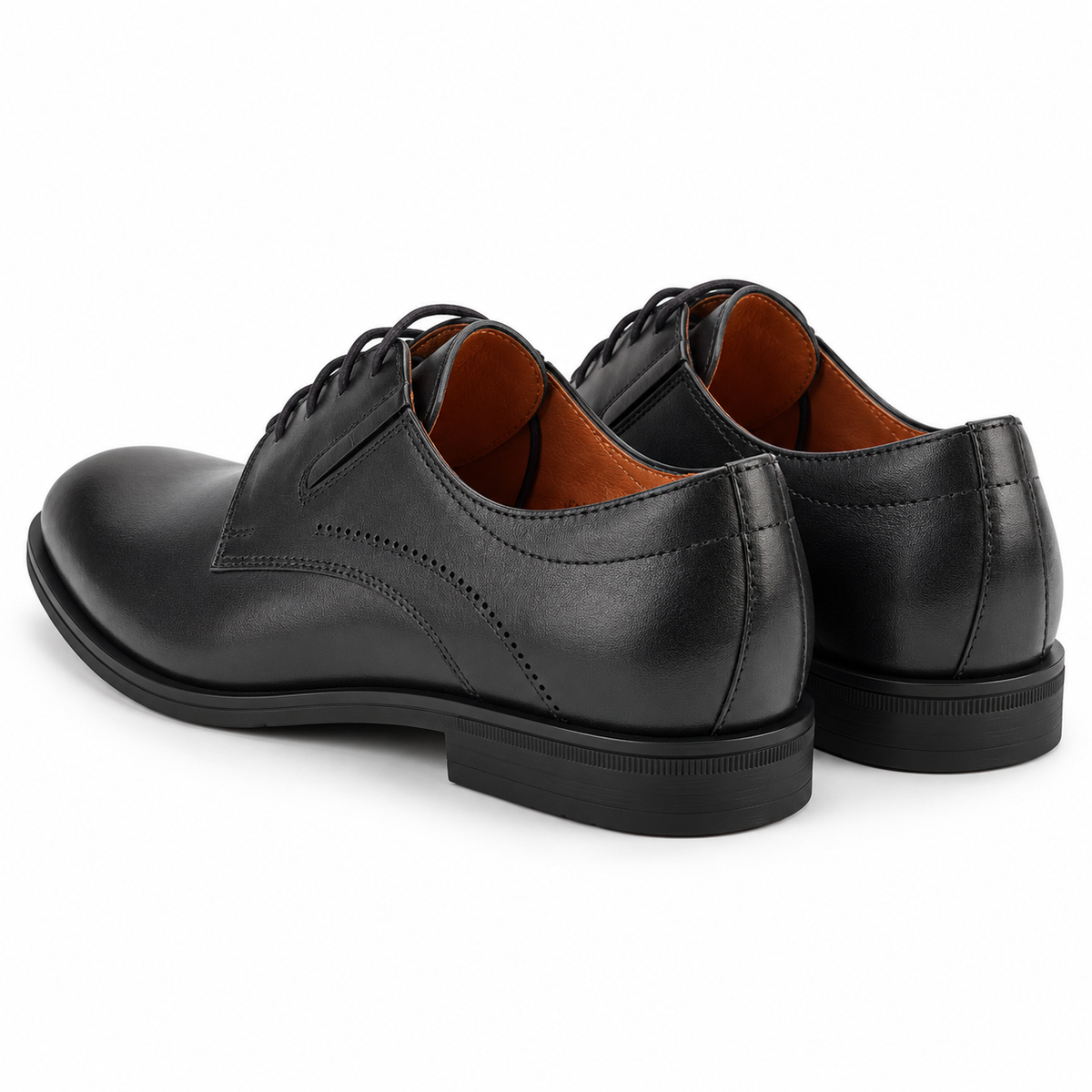 Pantofi Eleganți Bărbați CONHPOL A781-0800-00S02 Negru Negru – vedere din spate, 3/4