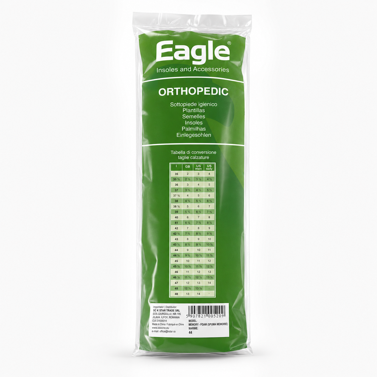 Eagle Branț Ortopedic Memory Foam - Mărimea 44