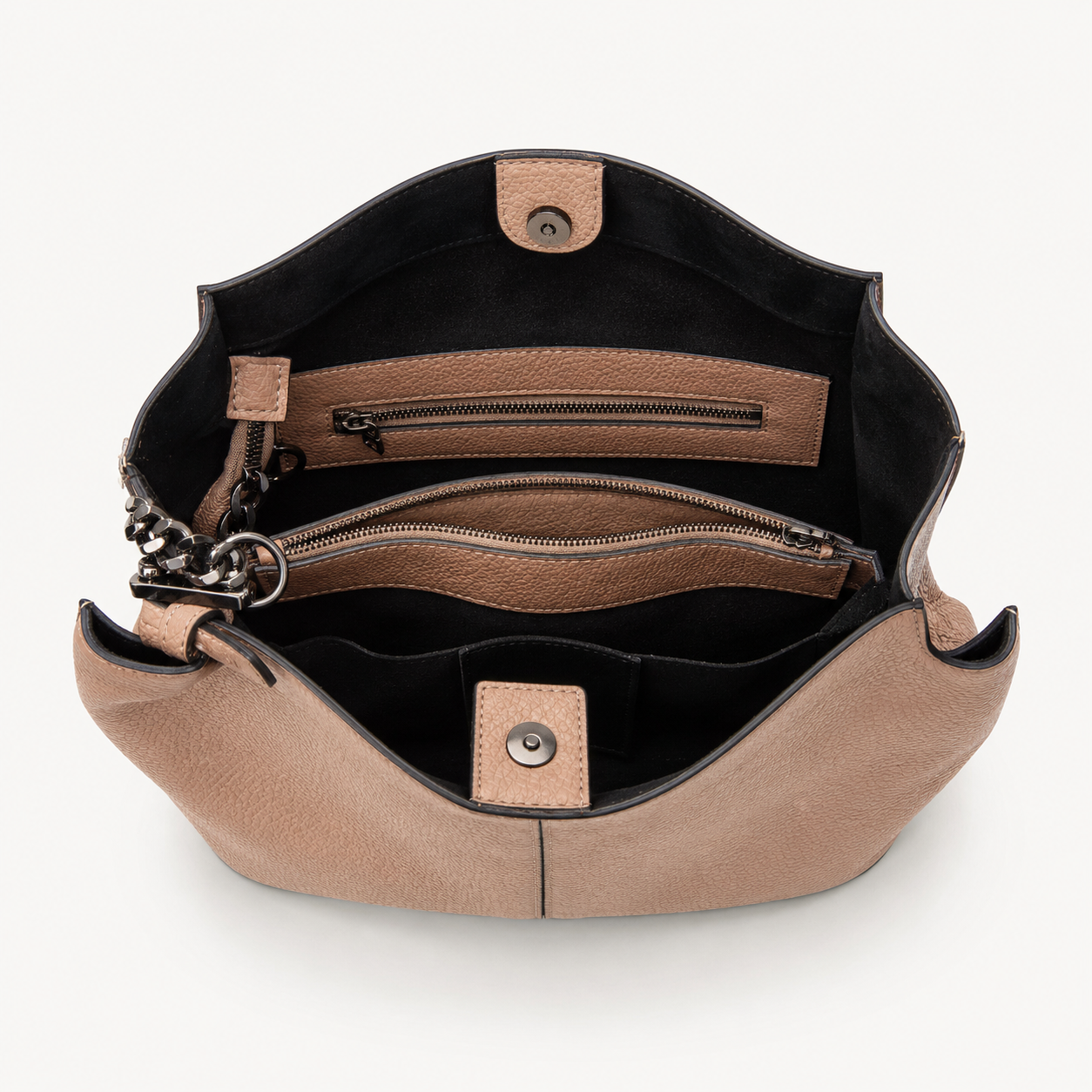 Geantă Damă Piele Roz Somon cu Design Floral Perforat | Made in Italy