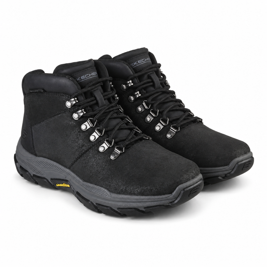 Ghete Casual Bărbați Skechers SK595 Negru – Piele Întoarsă