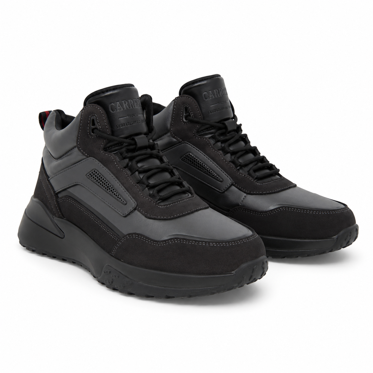 GHETE CASUAL BARBATI CARIBU 250003C 51-N NEGRE VELUR + GRI