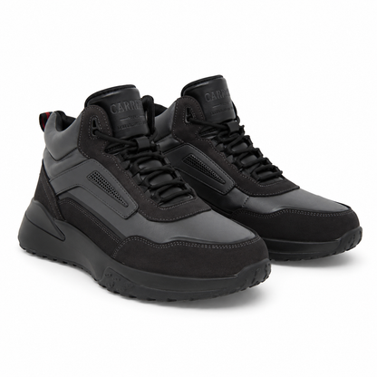 GHETE CASUAL BARBATI CARIBU 250003C 51-N NEGRE VELUR + GRI
