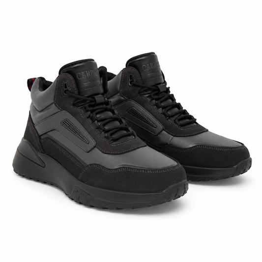 GHETE CASUAL BARBATI CARIBU 250003C 51-N NEGRE VELUR + GRI