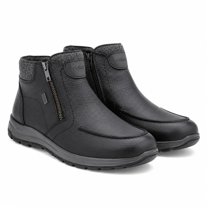 GHETE CASUAL BARBATI RIEKER 03660-00 NEGRE