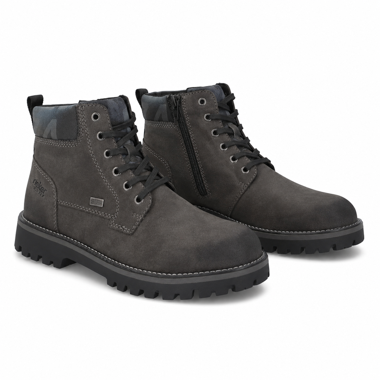 GHETE CASUAL BARBATI RIEKER 30440-45 GRI BUFO