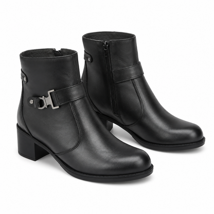 Ghete Casual Damă NICOLIS 141410 Negru – Piele Naturală