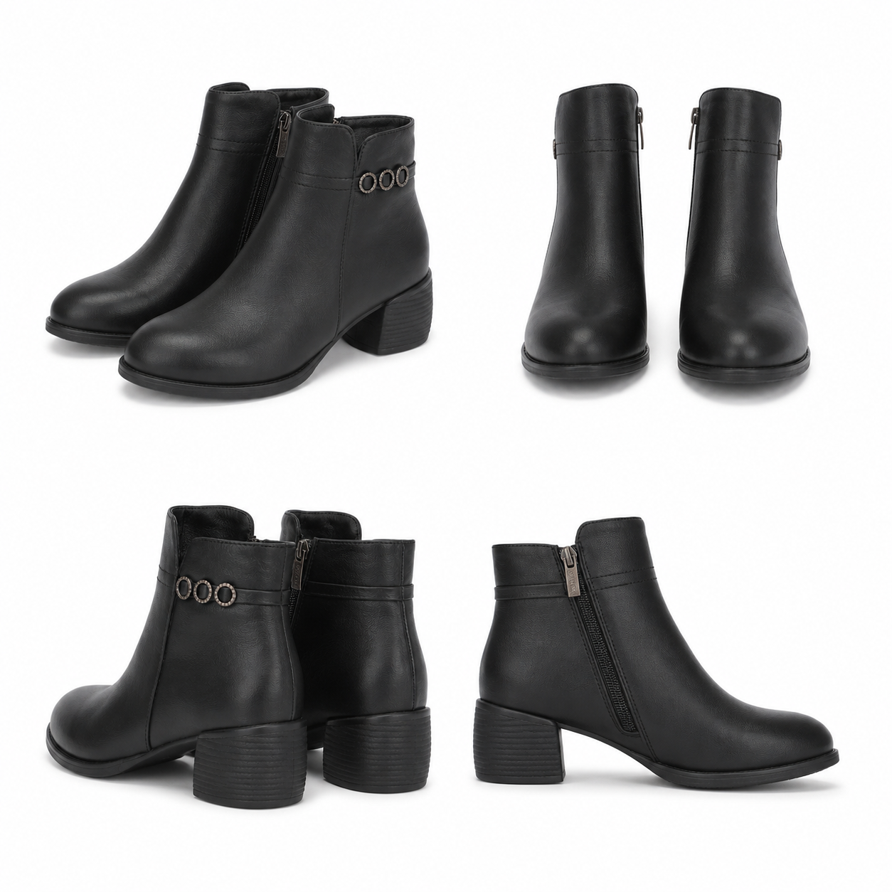 GHETE CASUAL DAMA PASS 33208 01-N NEGRE