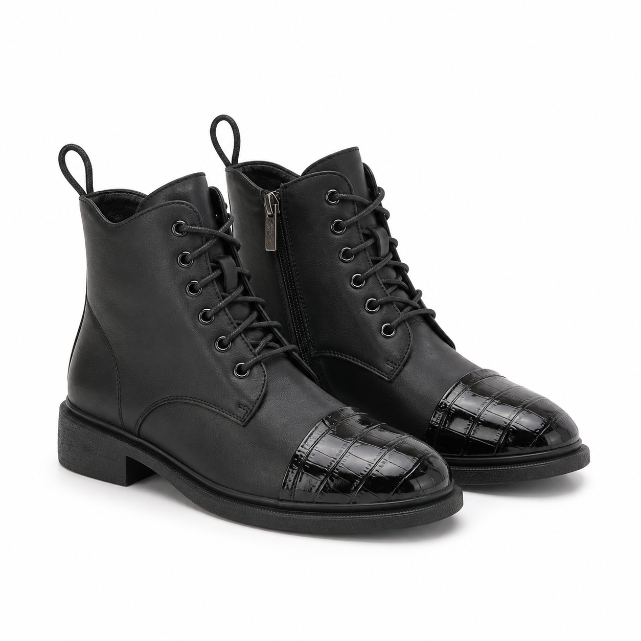 GHETE CASUAL DAMA PASS 570010C 01-N NEGRE + CROCO