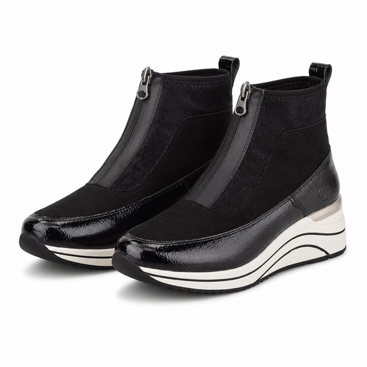 GHETE CASUAL DAMA REMONTE D0T71-01 NEGRE VELUR + LAC