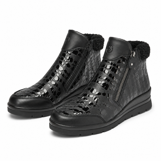 GHETE CASUAL DAMA REMONTE R0775-03 NEGRE CROCO