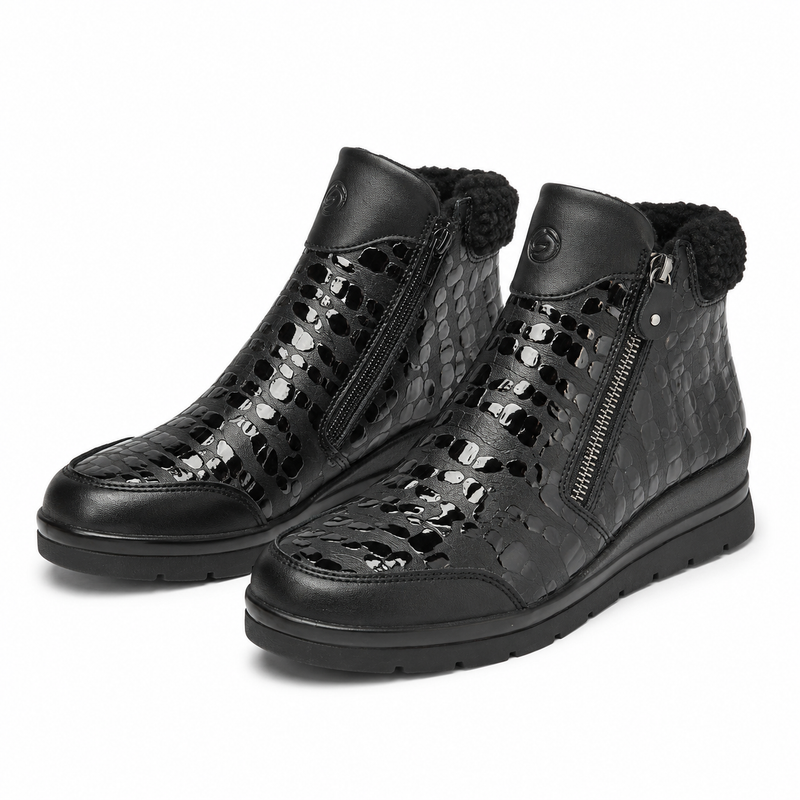 GHETE CASUAL DAMA REMONTE R0775-03 NEGRE CROCO
