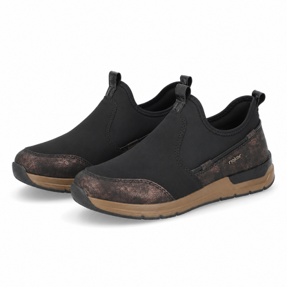GHETE CASUAL DAMA RIEKER 58954-00 NEGRE