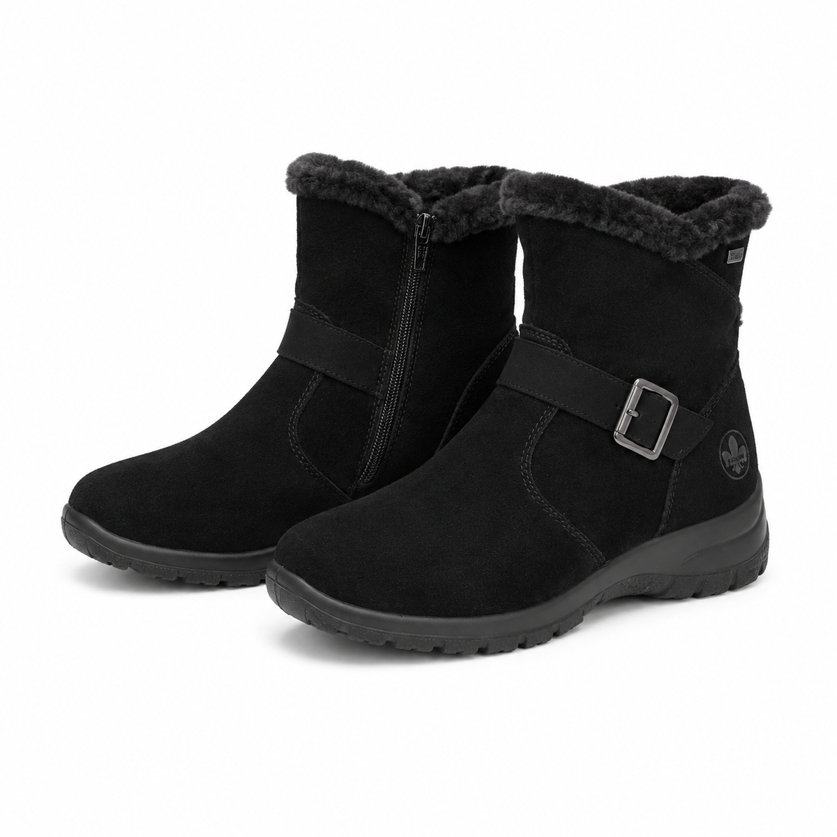 GHETE CASUAL DAMA RIEKER L7179-00 NEGRE VELUR