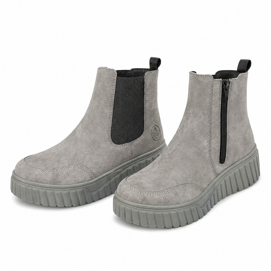 GHETE CASUAL DAMA RIEKER N2553-40 GRI VELUR