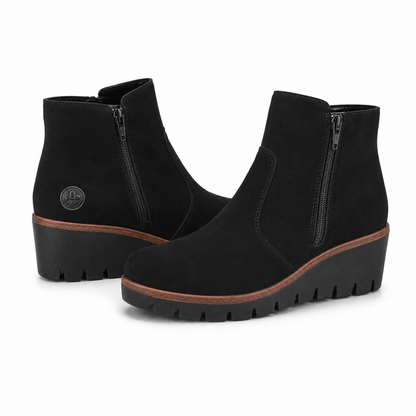 GHETE CASUAL DAMA RIEKER Y5065-00 NEGRE VELUR