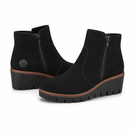 GHETE CASUAL DAMA RIEKER Y5065-00 NEGRE VELUR