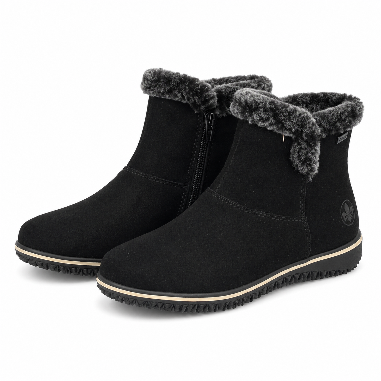GHETE CASUAL DAMA RIEKER Z4266-00 NEGRE VELUR