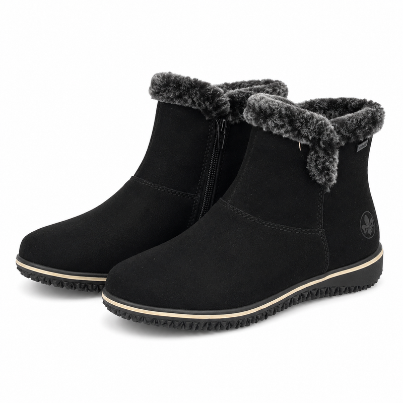 GHETE CASUAL DAMA RIEKER Z4266-00 NEGRE VELUR