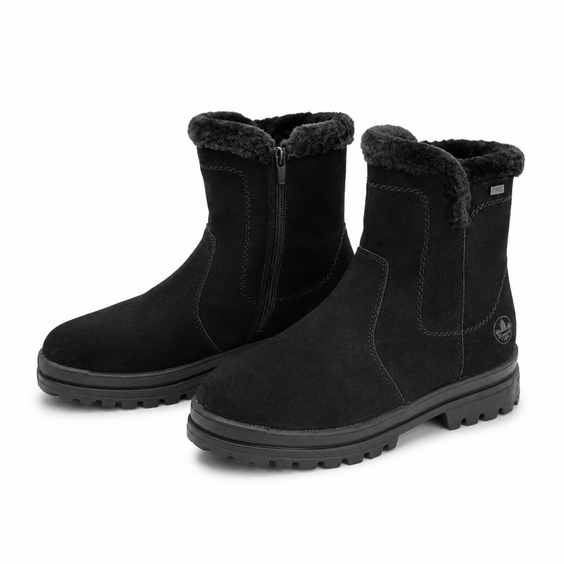 GHETE CASUAL DAMA RIEKER Z5454-00 NEGRE VELUR