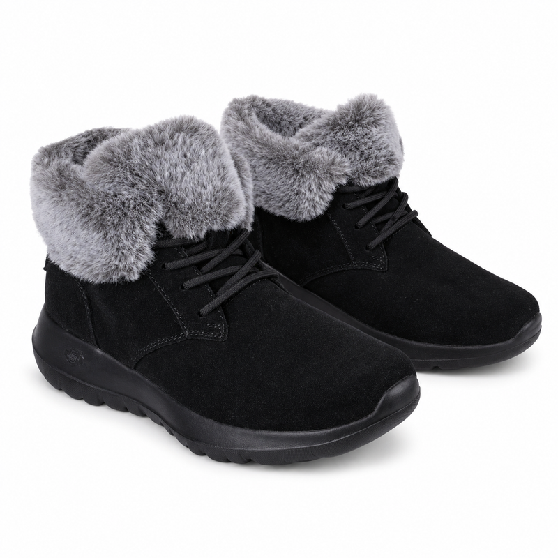 GHETE CASUAL DAMA SKECHERS 144042 BKGY NEGRE