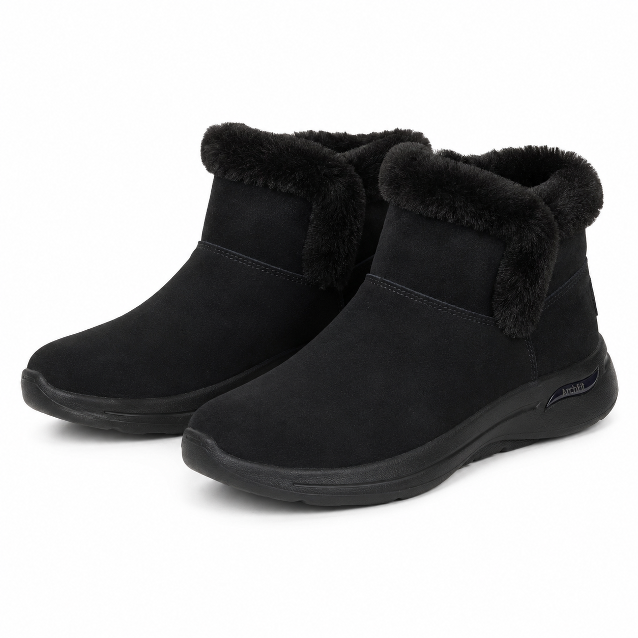 Ghete Casual Damă Skechers 144400 Negru – Piele Întoarsă