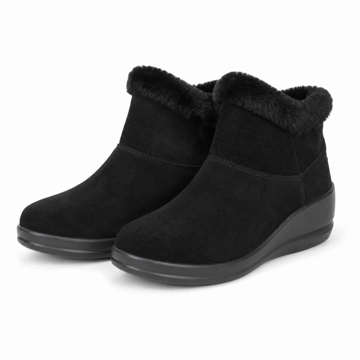 GHETE CASUAL DAMA SKECHERS 144470 BBK NEGRE VELUR