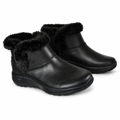 Ghete Casual Damă Skechers SK593 Negru – Piele Ecologică