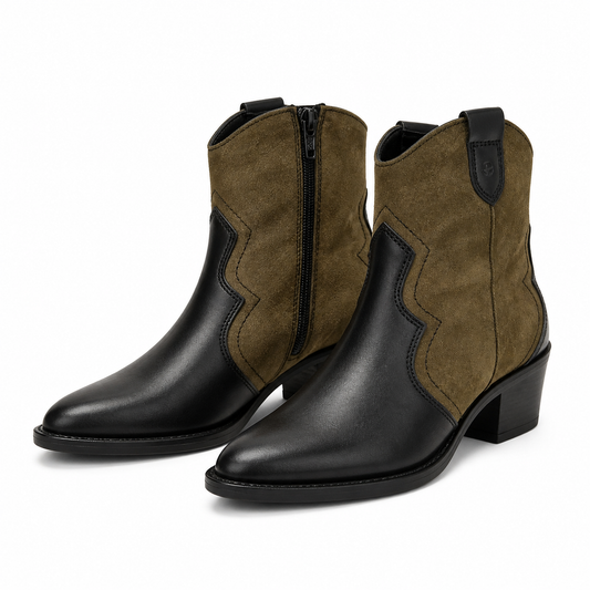 GHETE CASUAL DAMA TAMARIS 25702-41 076 NEGRE CU OLIVE