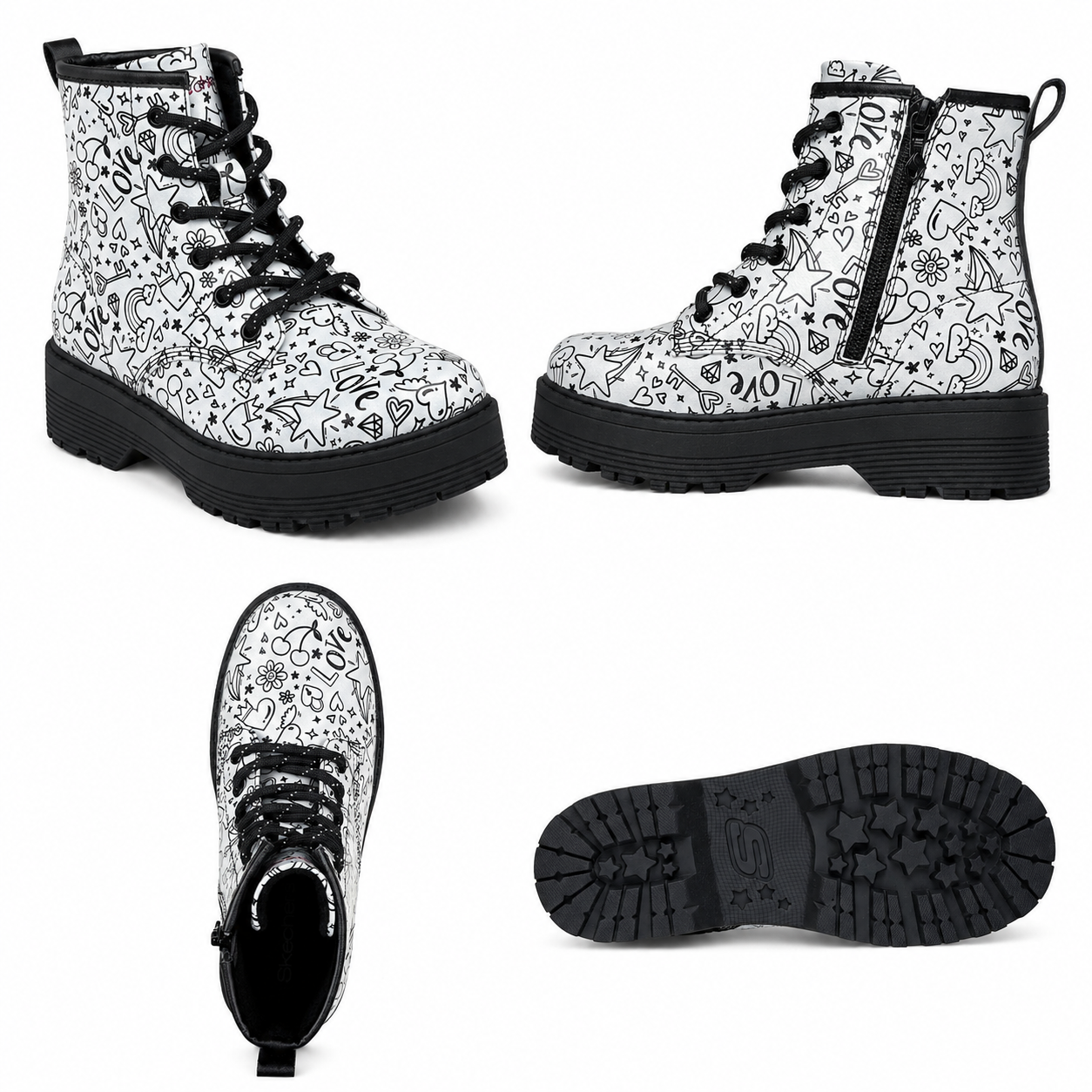 GHETE COPII SKECHERS 30348L SLBK