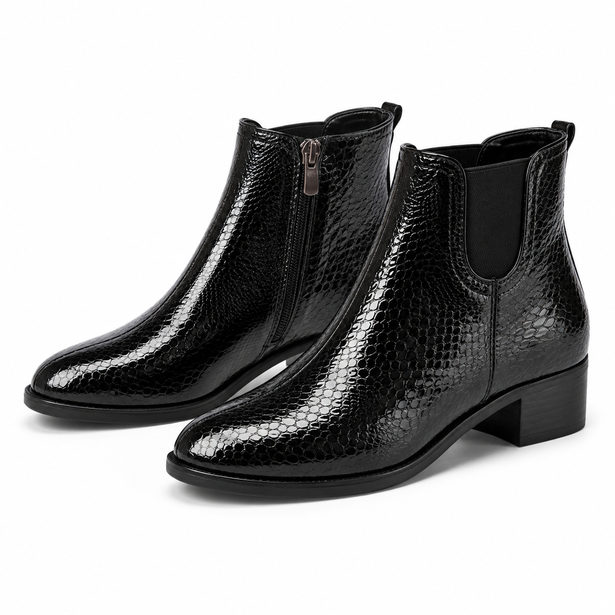 GHETE ELEGANTE DAMA DOGATI 017-9115 NEGRI CROCO