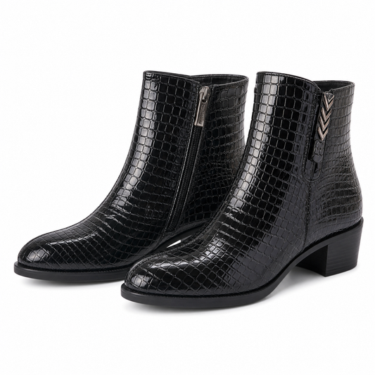 GHETE ELEGANTE DAMA PASS 70008C 01-O NEGRE CROCO