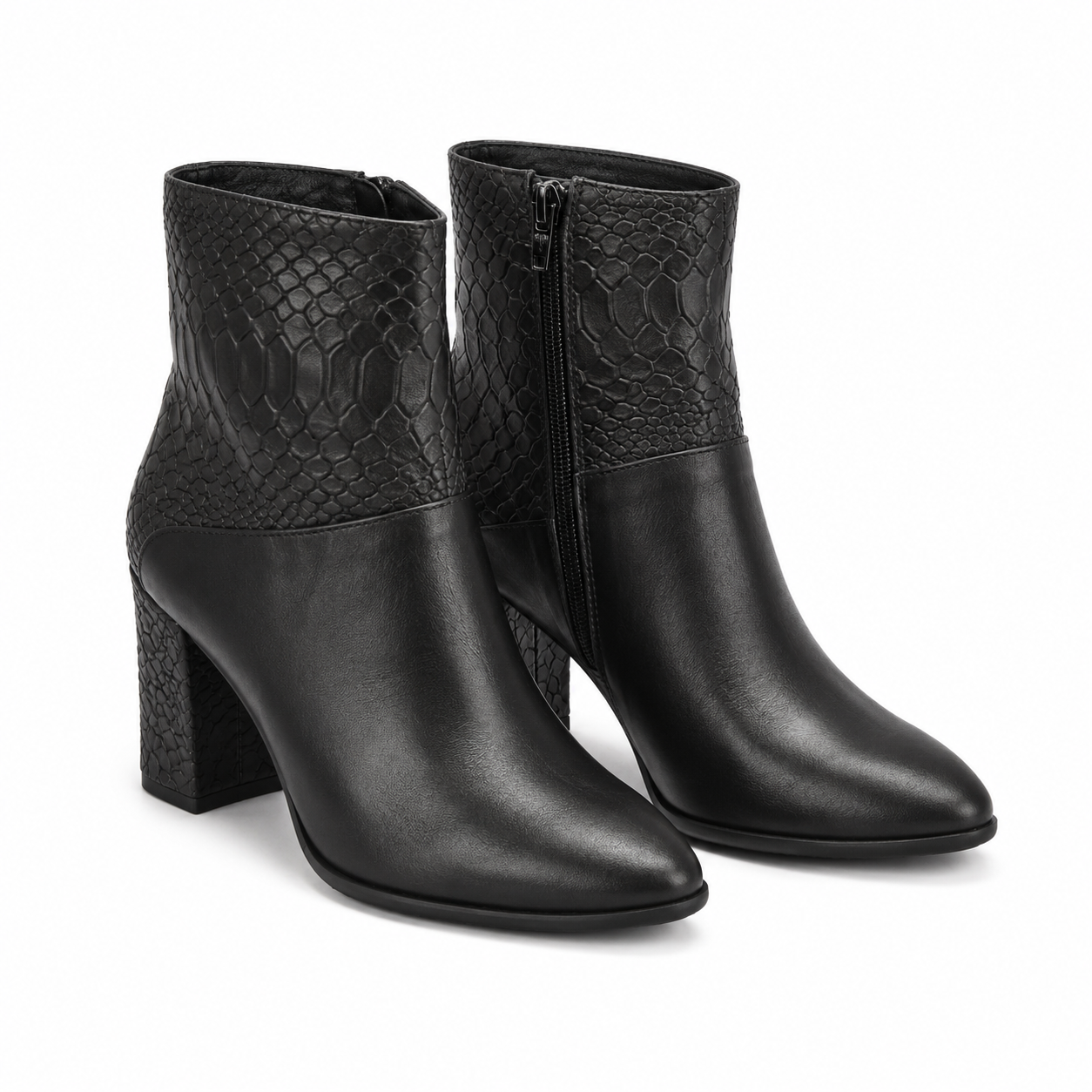 GHETE ELEGANTE DAMA PERLLA 3567-1 NEGRE + CROCO