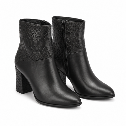 GHETE ELEGANTE DAMA PERLLA 3567-1 NEGRE + CROCO