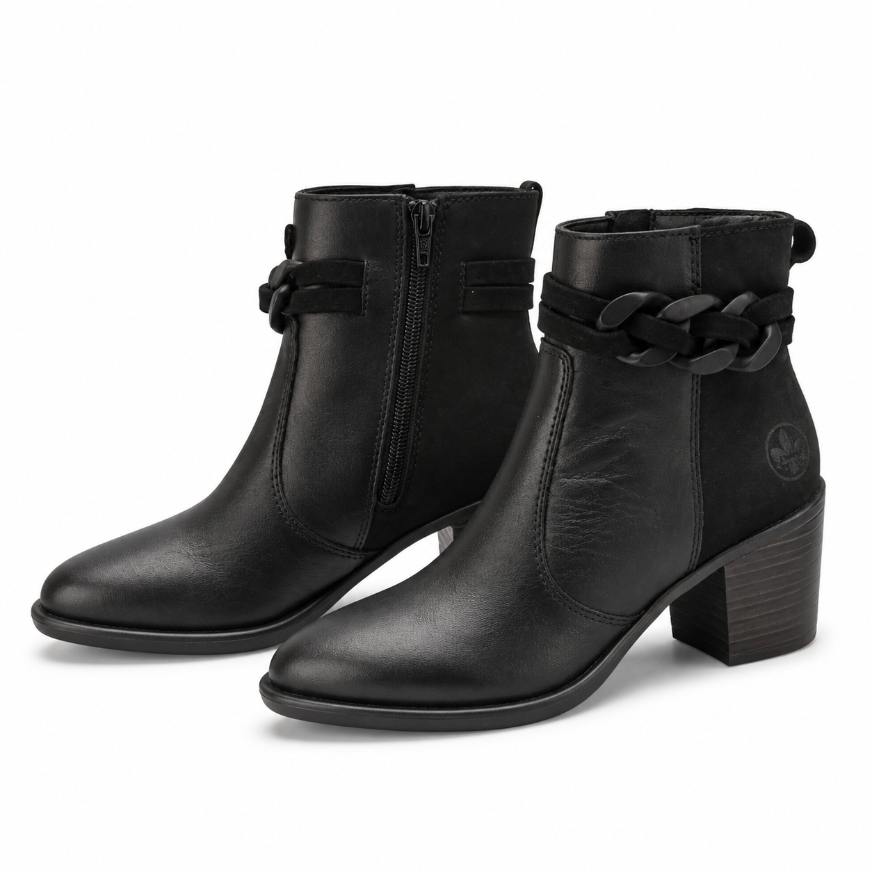 GHETE ELEGANTE DAMA RIEKER Y2066-00 NEGRE