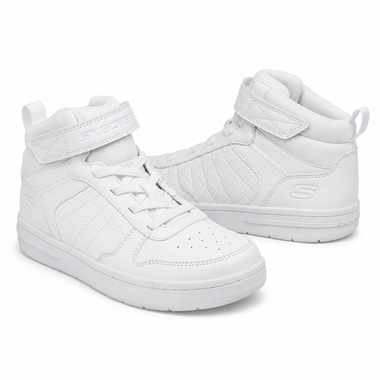GHETE SPORT COPII SKECHERS 405633 WHT