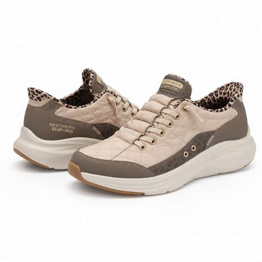 PANTOFI CASUAL DAMĂ SKECHERS 150419 BRN BEJ LEOPARD