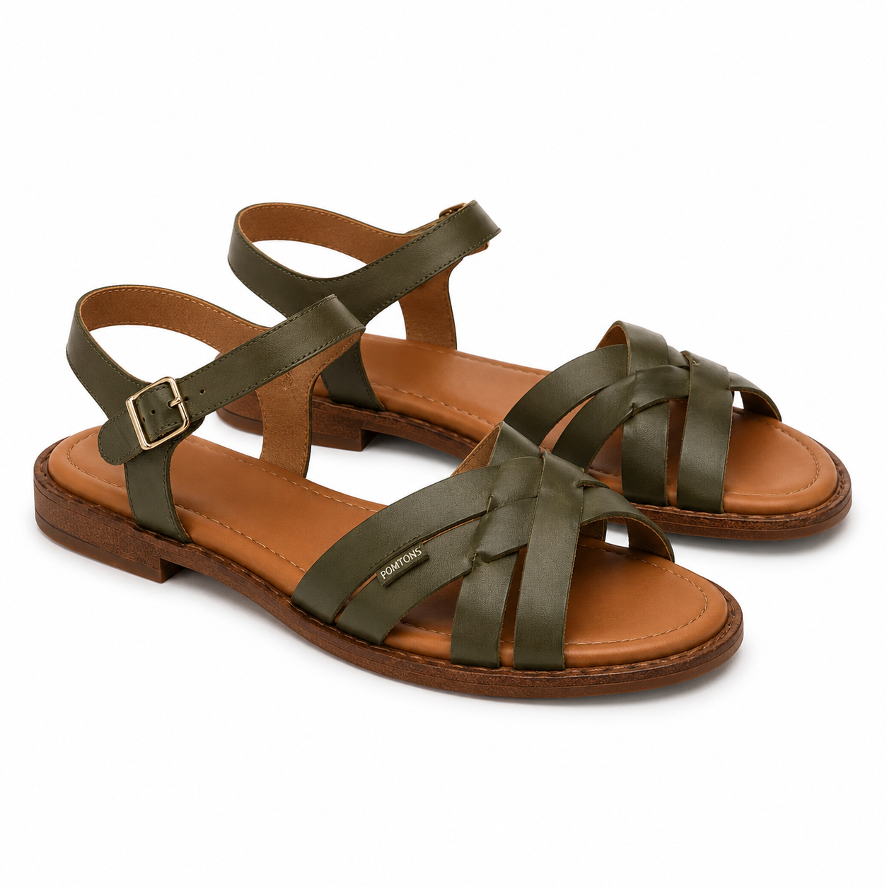 Sandale Casual Dama Piele Naturala Verde Oliv Pikolinos W0X-0556