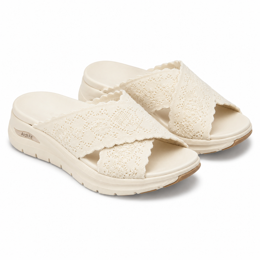 Saboti Casual Dama Textil Tricot Off-white Skechers OFF-WHITE