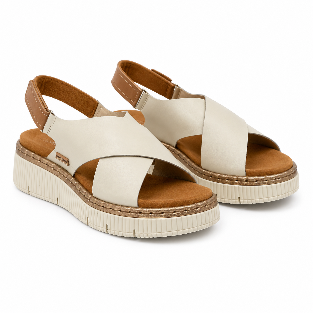 Sandale Casual Dama Piele Naturala Bej Nata Pikolinos W0K-0606