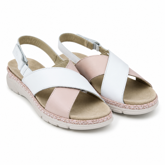 SANDALE CASUAL DAMA SUAVE 12505VT MOSTAR C5-N ALBE CU ROZ NUDE