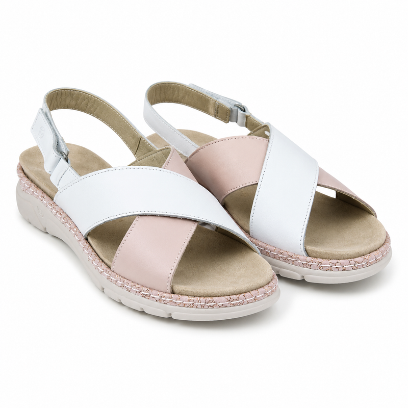 SANDALE CASUAL DAMA SUAVE 12505VT MOSTAR C5-N ALBE CU ROZ NUDE