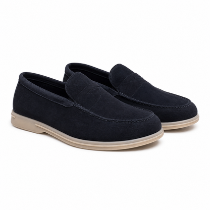 Pantofi Casual Bărbați Eldemas 2-2090-307 Bleumarin Velur - Piele Naturală Întoarsă