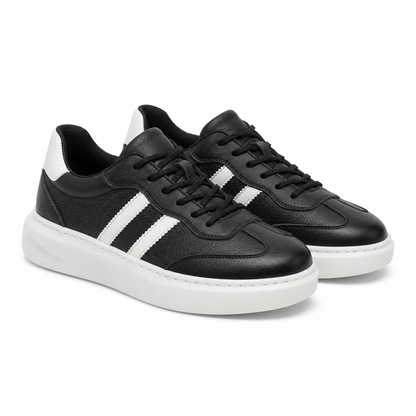 PANTOFI CASUAL BARBATI FRANCO GERARDO 02-208 NEGRI CU ALB