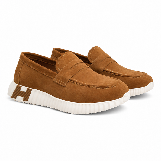 Pantofi Casual Bărbați Franco Gerardo 25860 Maro Velur - Piele Naturală Întoarsă