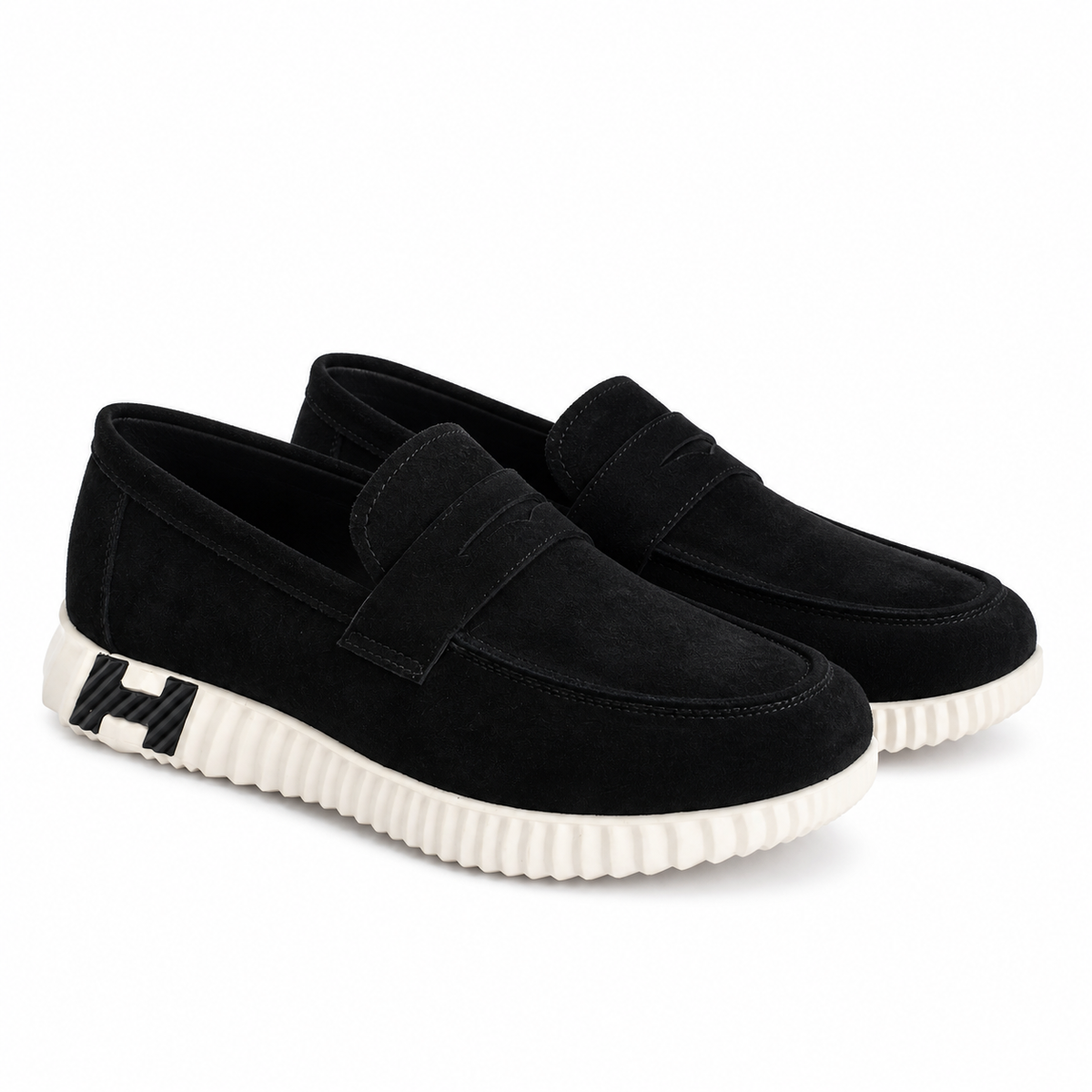 Pantofi Casual Bărbați Franco Gerardo 25860 Negru Velur - Piele Naturală Întoarsă