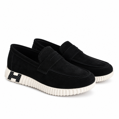 Pantofi Casual Bărbați Franco Gerardo 25860 Negru Velur - Piele Naturală Întoarsă