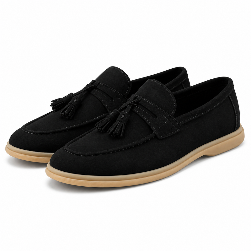 PANTOFI CASUAL BARBATI FRANCO GERARDO 25891 NEGRUT VELUR