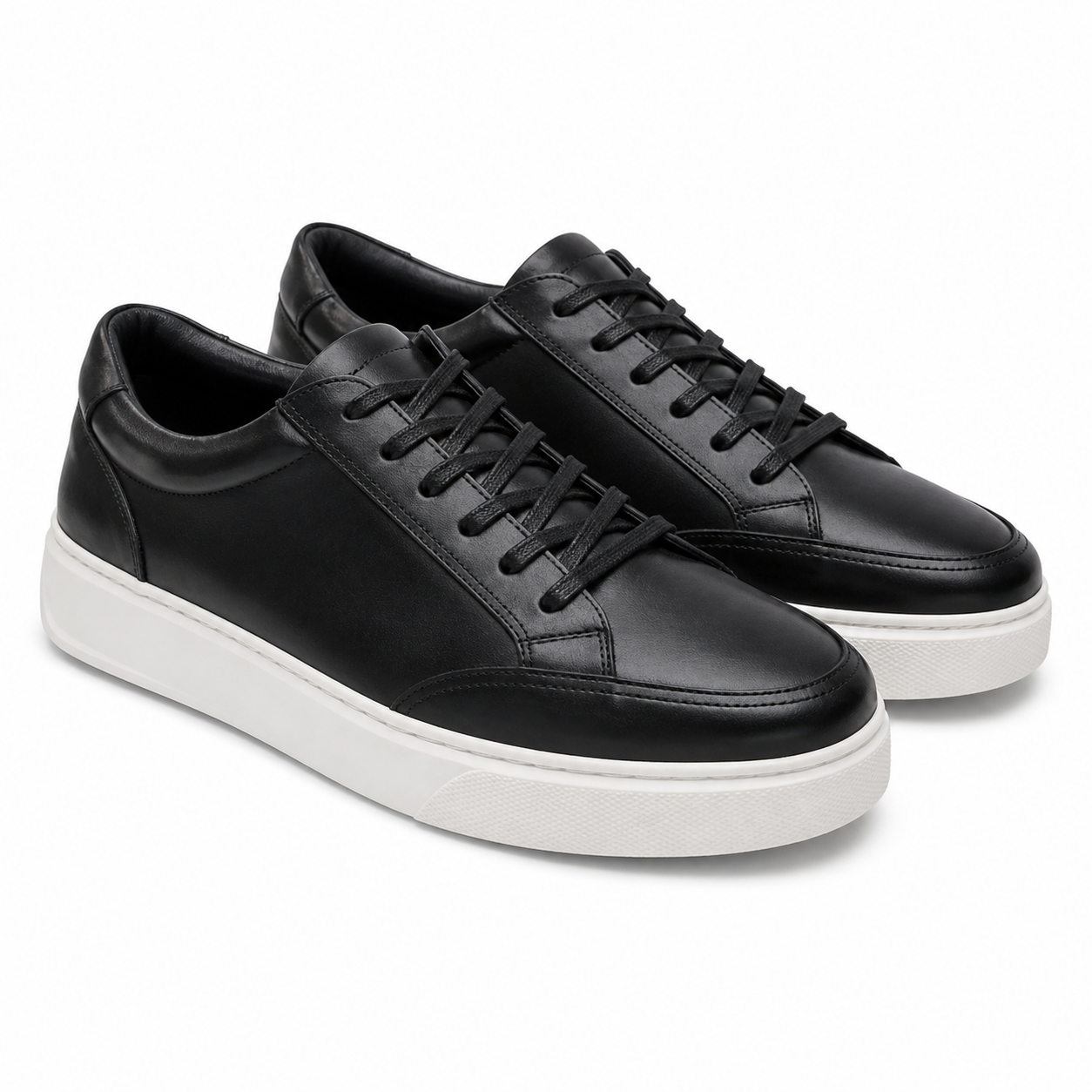 PANTOFI CASUAL BARBATI FRANCO GERARDO 4D17-4 NEGRI CU TALPA ALBA